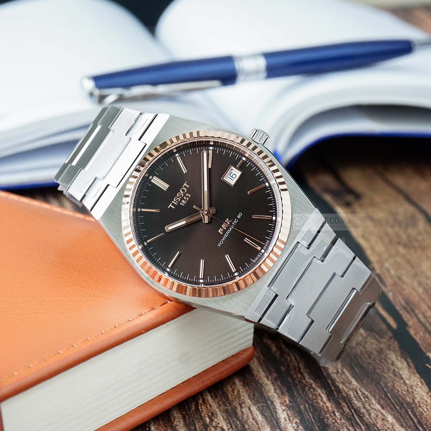 Tissot PRX Powermatic 80 Automatico Uomo – Cassa In Acciaio E Quadrante Marrone Cioccolato, Vetro Zaffiro
